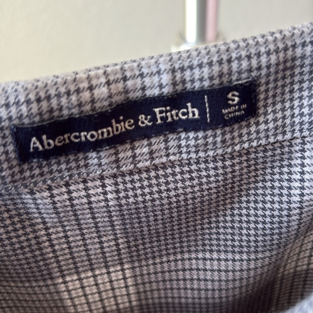 Abercrombie & Fitch Gray Plaid Button Front Dress‎ - Picture 8 of 8
